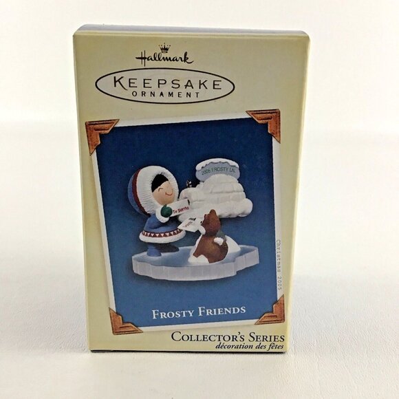 Hallmark Keepsake Christmas Ornament #26 Frosty Friends Husky Igloo Vintage 2005